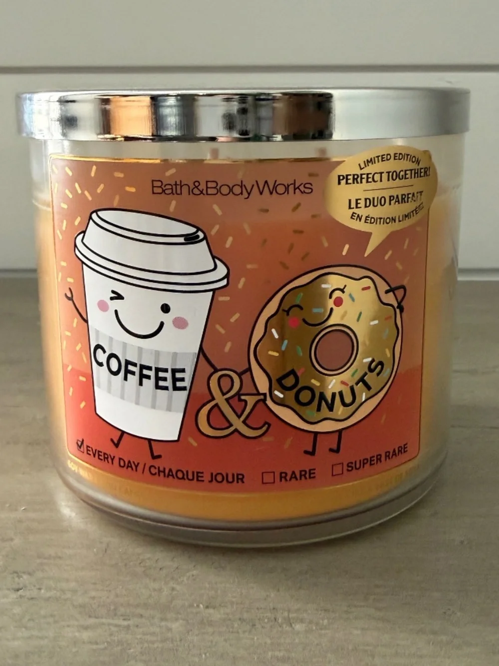 Bath & Body Works Candle Coffee & Donuts 3 Wick New